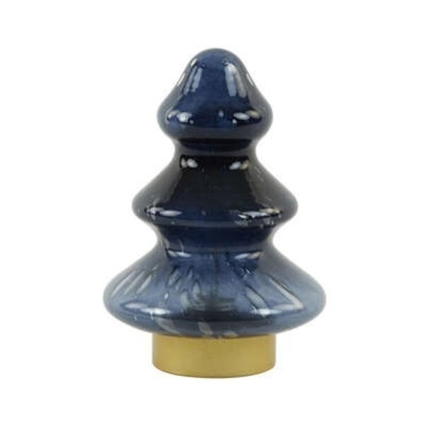 Light en Living Tafellamp LED Ø14x20 cm TREE glas donker blauw+goud
