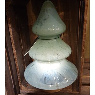 Tafellamp LED Ø14x20 cm TREE glas mint groen+goud
