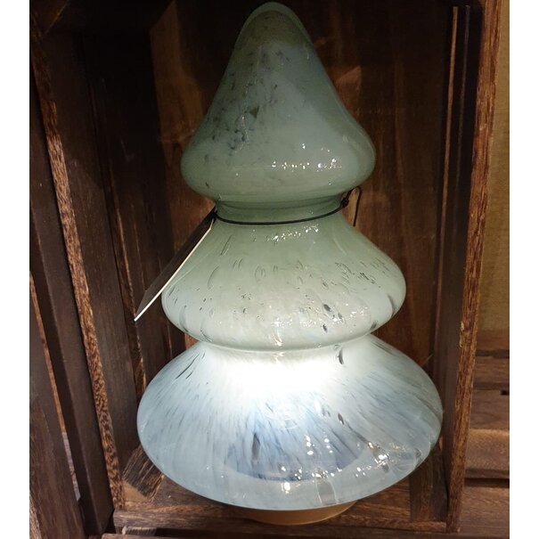 Light en Living Tafellamp LED Ø14x20 cm TREE glas mint groen+goud