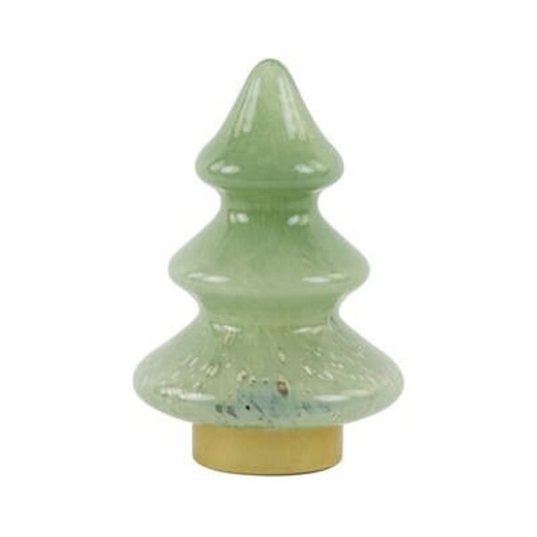 Light en Living Tafellamp LED Ø14x20 cm TREE glas mint groen+goud