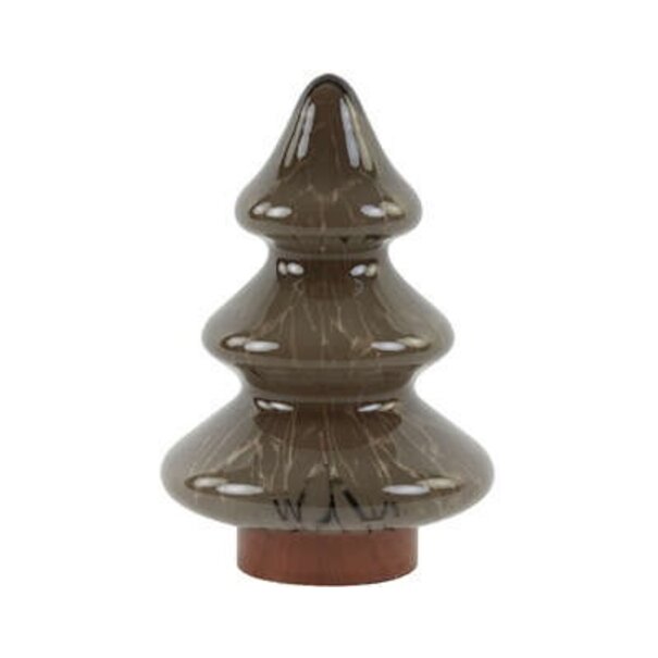 Light en Living Tafellamp LED Ø19x28 cm TREE glas bruin+koper