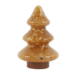 Tafellamp LED Ø19x28 cm TREE glas karamel+koper