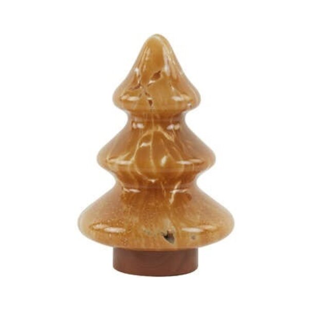 Light en Living Tafellamp LED Ø19x28 cm TREE glas karamel+koper