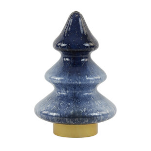 Tafellamp LED Ø19x28 cm TREE glas donker blauw+goud