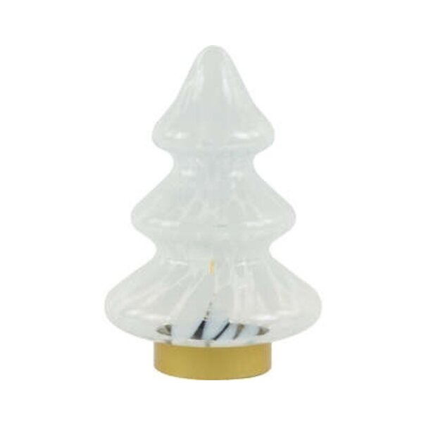 Light en Living Tafellamp LED Ø19x28 cm TREE glas helder-wit+goud