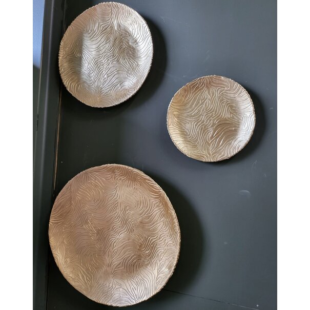 Light en Living Wandornament Ø30x3 cm ZEBRA goud