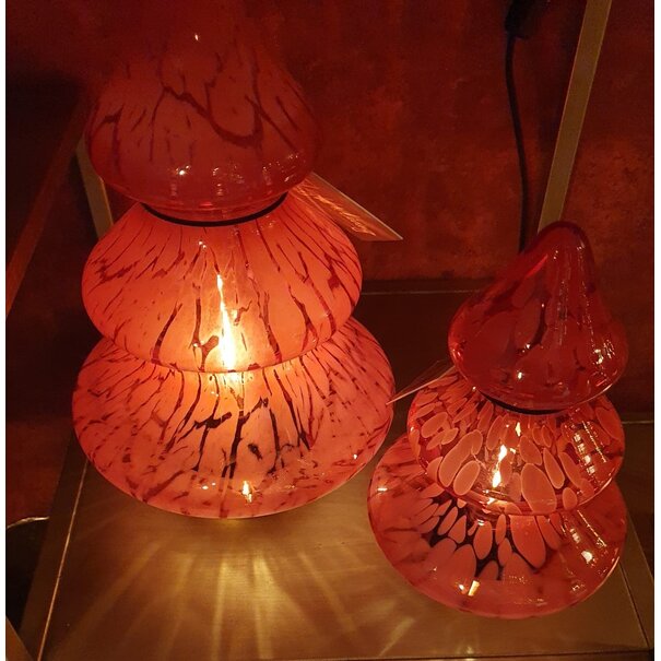 Light en Living Tafellamp LED Ø19x28 cm TREE glas rood