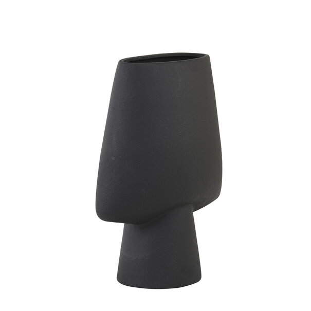 Light en Living Vaas deco CIARA  keramiek zwart 23x12,5x30 cm