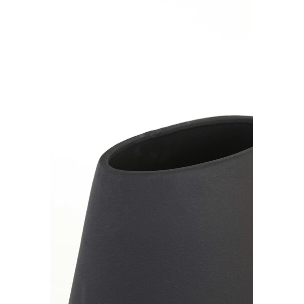 Light en Living Vaas deco CIARA  keramiek zwart 23x12,5x30 cm