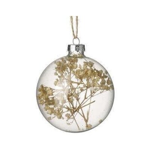 Kerstbal DRIED FLORAL glas Ø8 cm