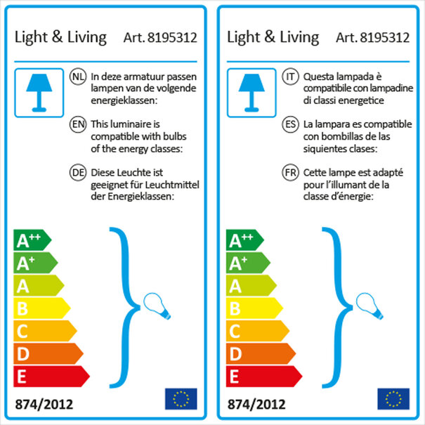 Light & Living Lampvoet DESLEY mat zwart