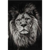 Schilderij leeuw Sarabi L zwart