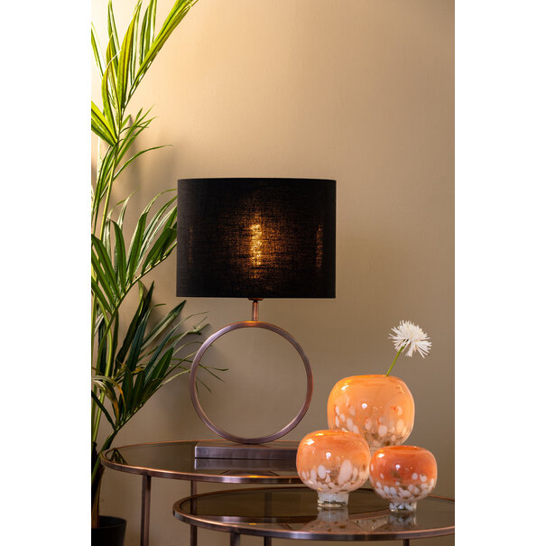 Light en Living Lampenkap ovaal recht Livigno zwart - diverse maten