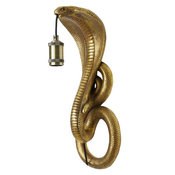 Light en Living Wandlamp 18,5x18x52 cm SNAKE antiek  brons