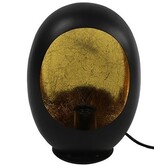 Tafellamp E27 Eggy zwart goud groot