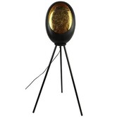 Staande lamp E27 Eggy zwart goud van Countryfield