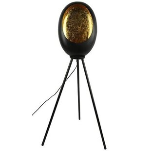 Vloerlamp E27 Eggy zwart goud