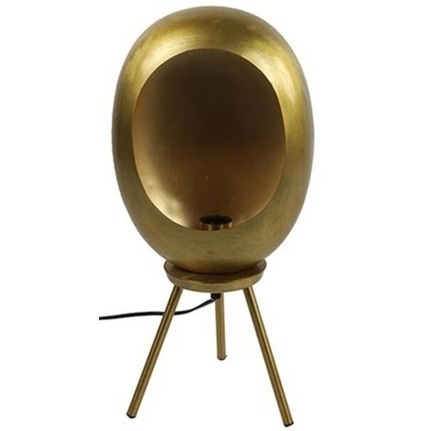 Countryfield Industriële Tafellamp Eggy S in Goud - Countryfield