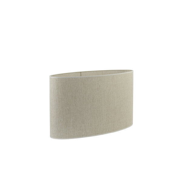Light en Living Lampenkap ovaal recht smal 58-24-32 cm  BRESKA parel wit