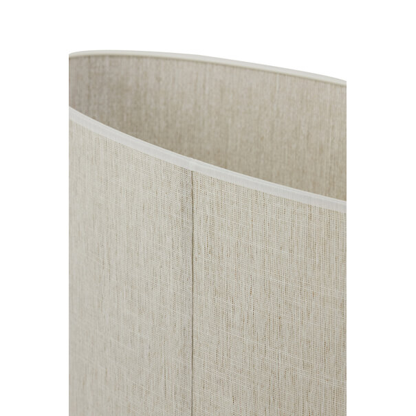 Light en Living Lampenkap ovaal recht smal 58-24-32 cm  BRESKA parel wit