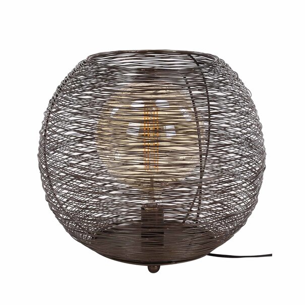 WoonStijl Tafellamp Ø40 web XL Zwart Nikkel