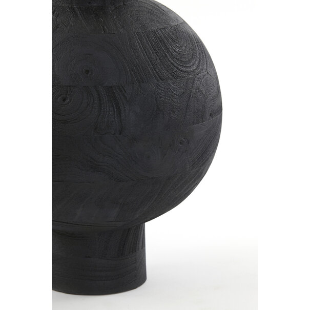 Light en Living Vaas deco BARUMI hout mat  zwart - 2 maten