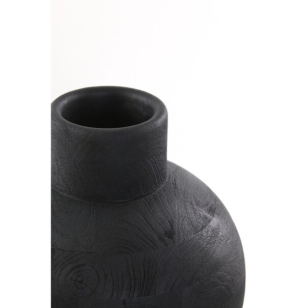 Light en Living Vaas deco BARUMI hout mat  zwart - 2 maten