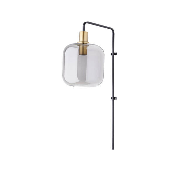 Light en Living Wandlamp 35x21x70 cm LEKAR antiek  brons+smoke glas