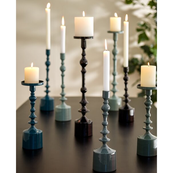 Light en Living Kandelaar Ø10x34 cm SHEVA glanzend  zwart