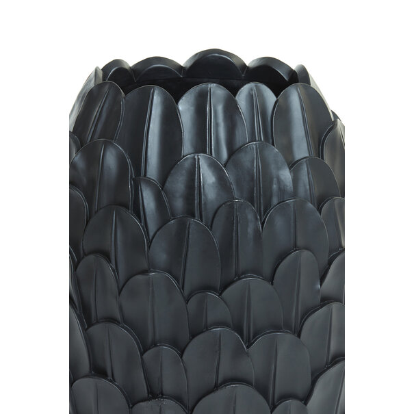 Light en Living Vaas deco FEDER zwart