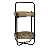 Etagere 2L Ø33x59,5 cm LORENA  naturel-zwart