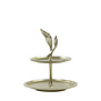 Etagere 2 laags FOGLIA goud - 2 of 3 laags