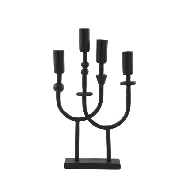 Light en Living Kandelaar 4L 23x6x39 cm NIMARI mat  zwart