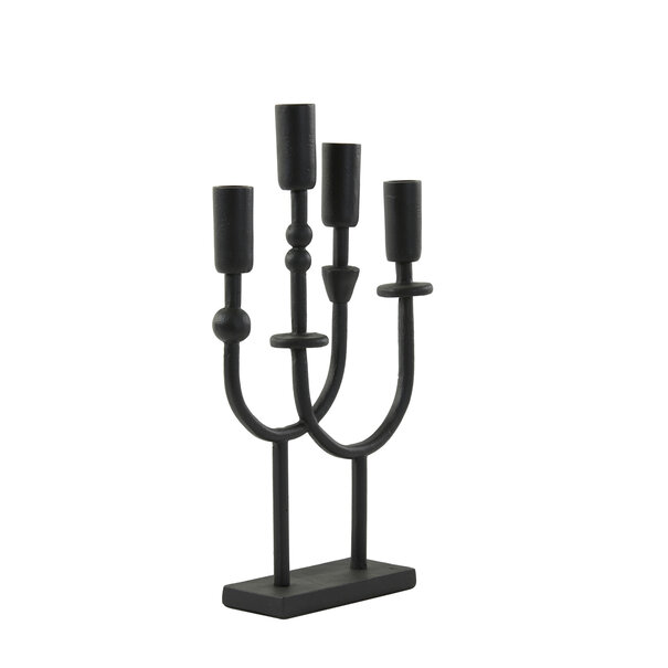 Light en Living Kandelaar 4L 23x6x39 cm NIMARI mat  zwart