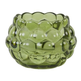 Theelicht Ø12,5x8,5 cm HAVANA glas  groen