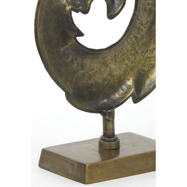 Light en Living Ornament op voet 29x10x40 cm SHWIBA  antiek brons