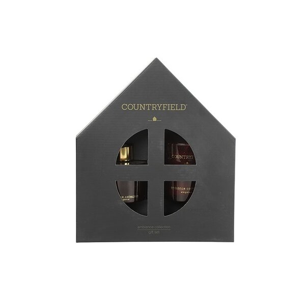 Countryfield Countryfield Elegance Gift Box - Geurstokjes en Geurkaars Rood