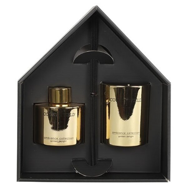 Countryfield Golden Delight Gift box - Geurstokjes & Geurkaars Goud