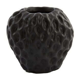 Vaas Strawberry zwart - 15x14,5x14,5 cm
