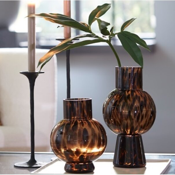 Light en Living Vaas NARRA glas bruin-donker bruin - diverse afmetingen