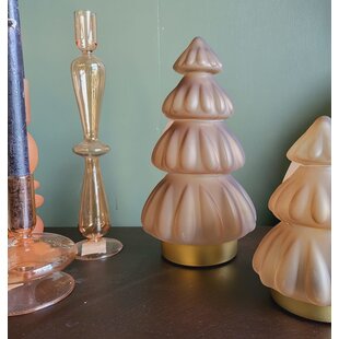 Tafellamp LED Ø15x28 cm TREE glas mat  karamel