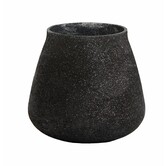 Theelicht Siluwa Glas glitter zwart Ø9x9 cm