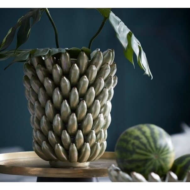 Light en Living Vaas Ø25,5x34 cm ZITA keramiek groen  parelmoer