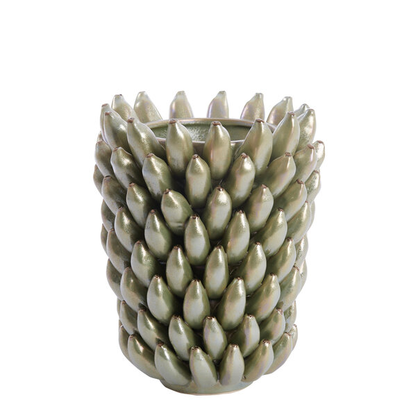 Light en Living Vaas Ø25,5x34 cm ZITA keramiek groen  parelmoer