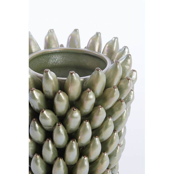 Light en Living Vaas Ø25,5x34 cm ZITA keramiek groen  parelmoer