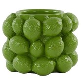 Vaas deco LEMON groen - 14 cm hoog