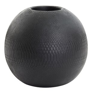Vaas deco Ø20x18,5 cm SKELD rond zwart