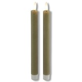 LED Licht Dinerkaars Lyon rustiek beige - set van 2