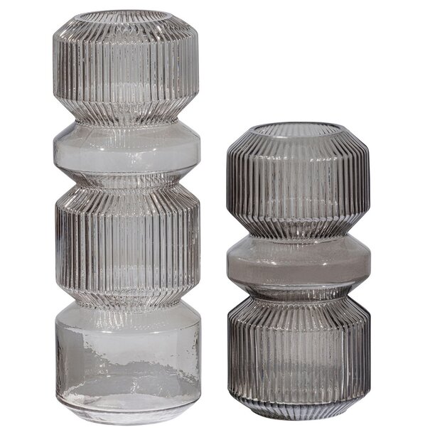 Woood Lyle Vaas Glas Warm Groen 25x?12cm