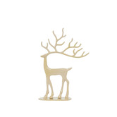 Ornament 17x6x24 cm DEER glanzend  zand